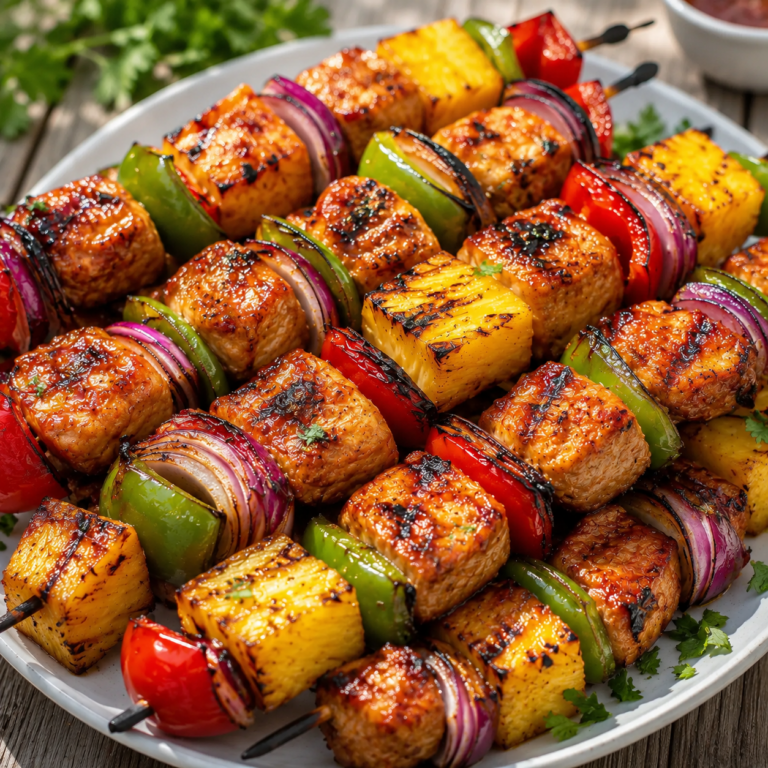 Spiedini hawaiani di pollo e ananas con verdure grigliate: la ricetta estiva facile e irresistibile