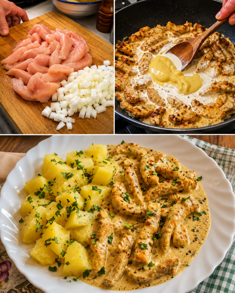Straccetti di pollo con delicata salsa alla senape: ricetta veloce e cremosa